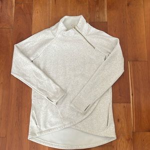Athleta Cozy Karma Cream Heather Sweatshirt- Size Med Tall